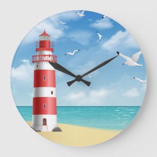 Lighthouse Large Clock