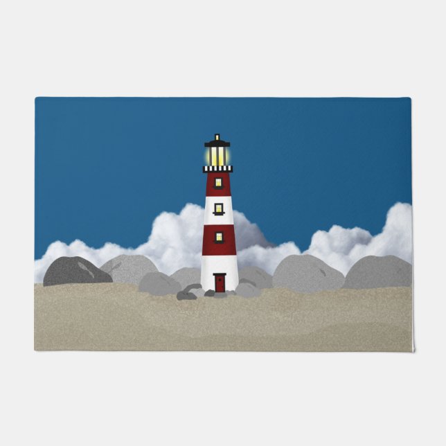 Lighthouse Large Doormat (Front)