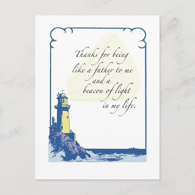 Lighthouse Like a Father, Father's Day Postcard (Front)