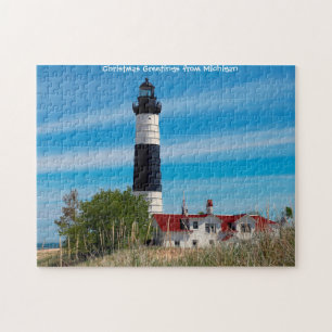 Lighthouse Michigan. Jigsaw Puzzle