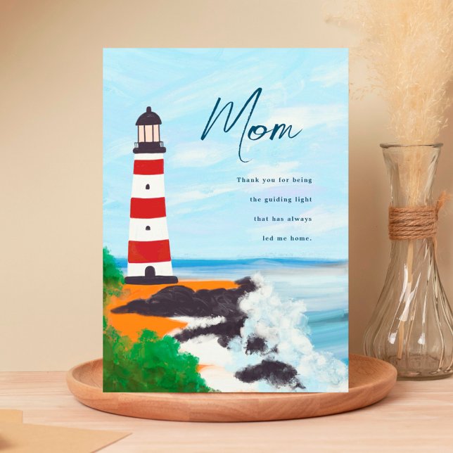 Lighthouse Mother's Day Personalised Greeting Card (Creator Uploaded)