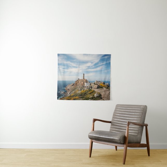 Lighthouse & Museum | Cabo Vilan Galicia Spain Tapestry (In Situ (Horizontal))
