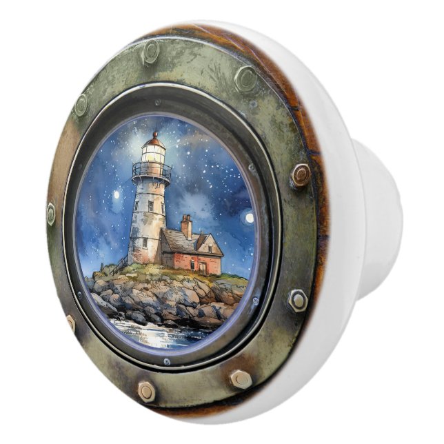 Lighthouse Nautical Porthole Drawer Knobs (Right)