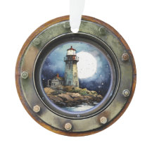 Lighthouse Nautical Porthole Ornament