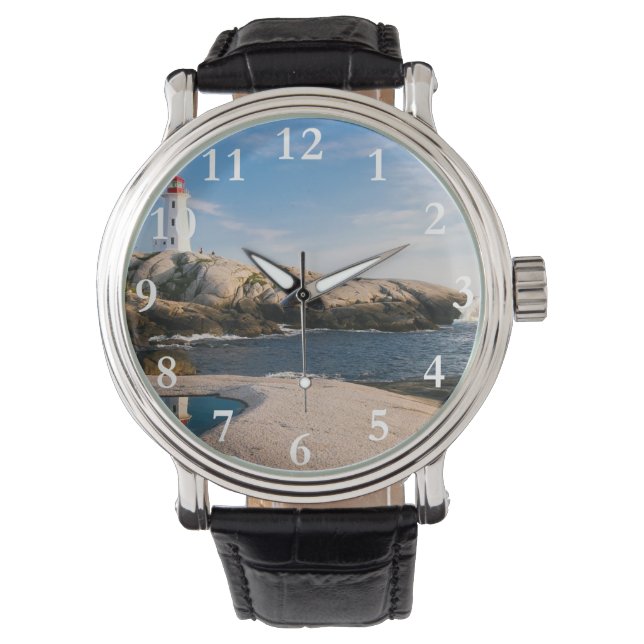 Lighthouse Nautical Travel Personalised Watch (Front)