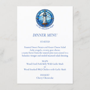 Lighthouse Nautical Wedding Adventure Begin Menu