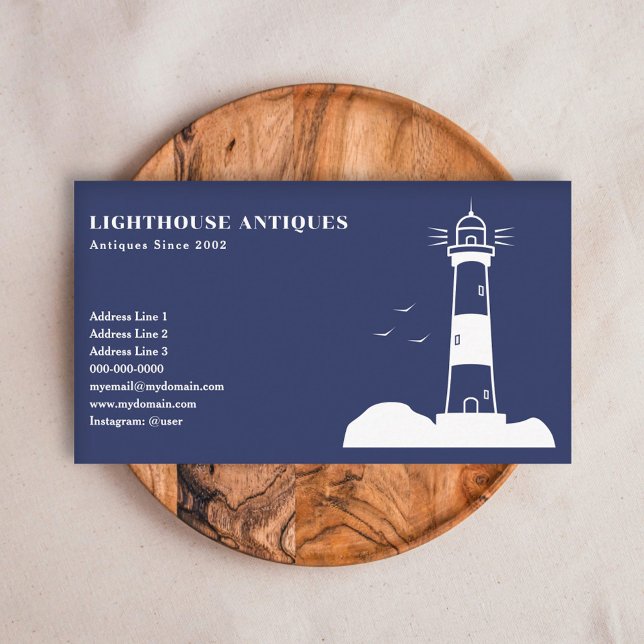 Lighthouse - Navy Blue Business Card (Lighthouse - Navy Blue Business Card)
