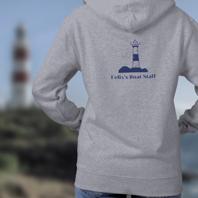 Lighthouse Navy Blue Hoodie (Lighthouse Navy Blue Hoodie - Back)