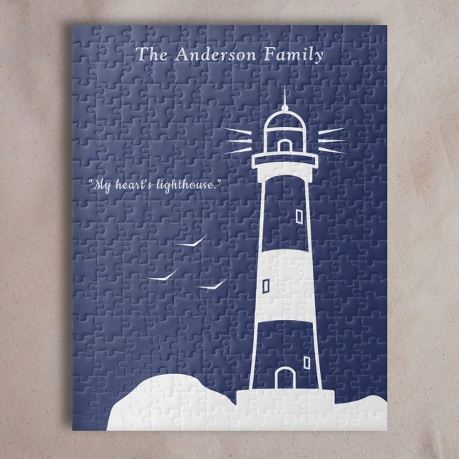 Lighthouse Navy Blue Jigsaw Puzzle (Lighthouse Navy Blue Puzzle)