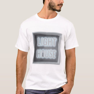 Lighthouse Neon Sign | Minimal Light House Typogra T-Shirt