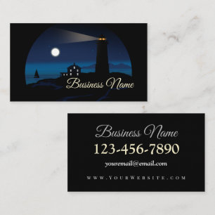 Lighthouse - Night Business Card