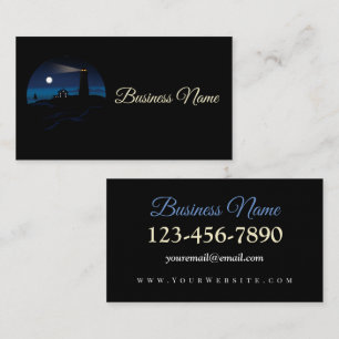Lighthouse - Night Business Card