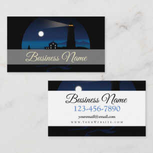 Lighthouse - Night Business Card