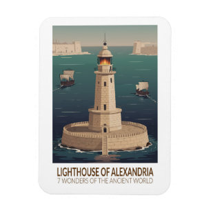 Lighthouse of Alexandria 7 Wonders of the World Magnet