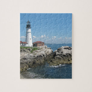 Lighthouse Of Bar Harbour Jigsaw Puzzle