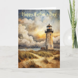 Lighthouse on a Beach Card
