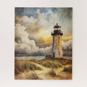 Lighthouse on a Beach Jigsaw Puzzle