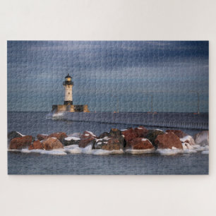 Lighthouse on a Frosty Morning Duluth Minnesota  Jigsaw Puzzle