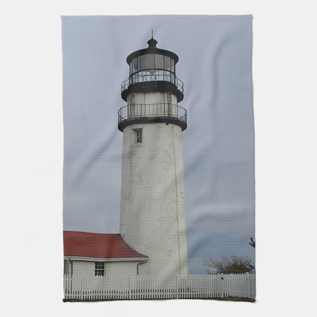 Lighthouse on Cape Cod Tea Towel (Vertical)