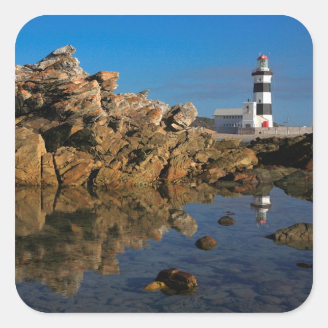 Lighthouse on Cape Recife Square Sticker (Front)