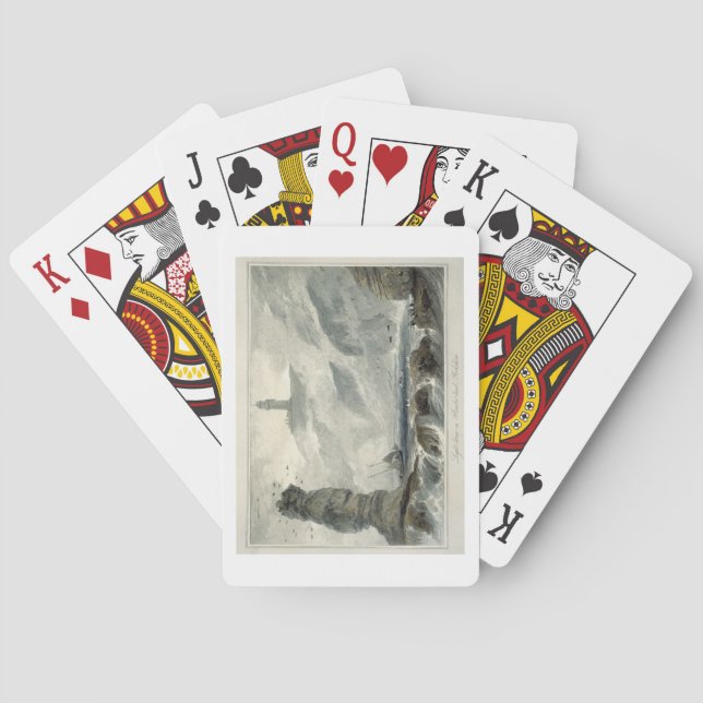 Lighthouse on Flamborough Head, from Volume VI of Playing Cards (Back)