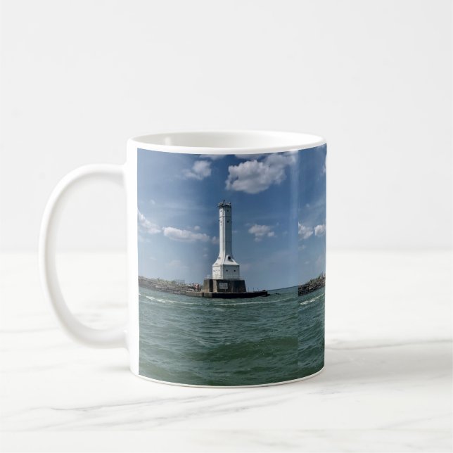 Lighthouse on Huron, Ohio Photography  Coffee Mug (Left)