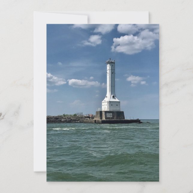 Lighthouse on Huron, Ohio Photography  Thank You Card (Front)