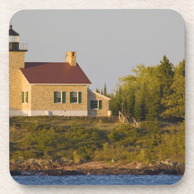 Lighthouse on Lake Superior near Copper Harbour Coaster (Front)