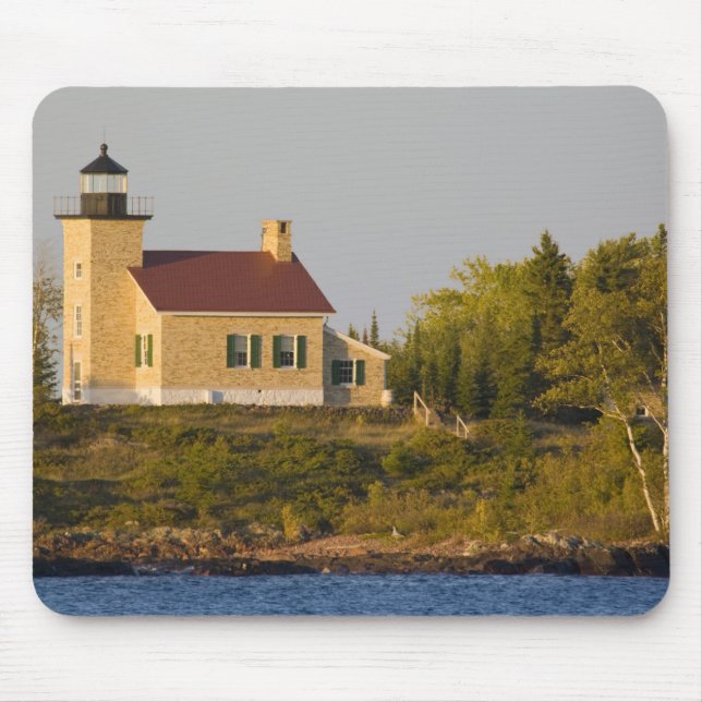 Lighthouse on Lake Superior near Copper Harbour Mouse Pad (Front)