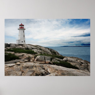 lighthouse on peggy's cove poster