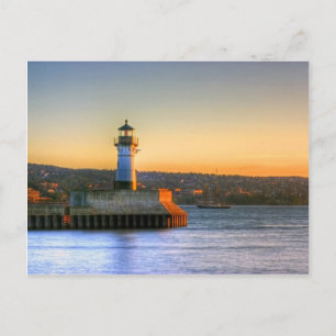 Lighthouse on the North Pier Postcard