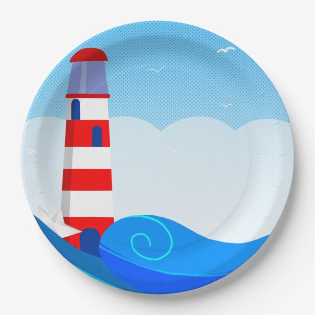 Lighthouse paper plate (Front)