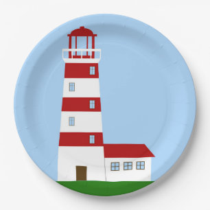 Lighthouse Paper Plate