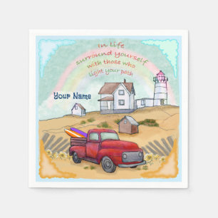 Lighthouse Path  Napkin
