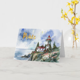 Lighthouse Peace Christmas Card