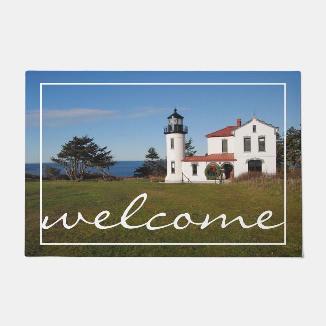 Lighthouse Personalised Door Mat (Front)