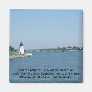 Lighthouse Philippians 4:7 Magnet