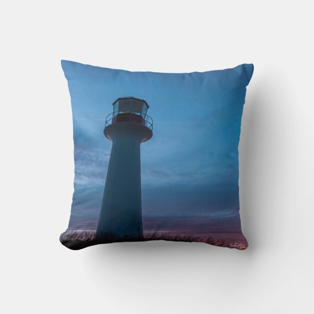 lighthouse photo throw pillow (Front)