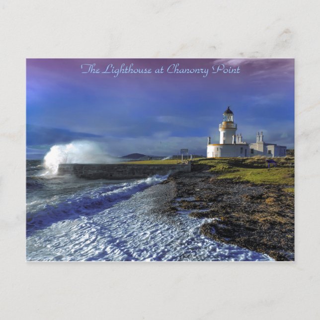 Lighthouse Photograph, Chanonry Point, Fortrose. Postcard (Front)