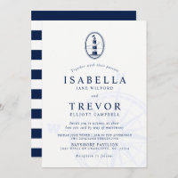Lighthouse Pier Nautical Wedding Invitation