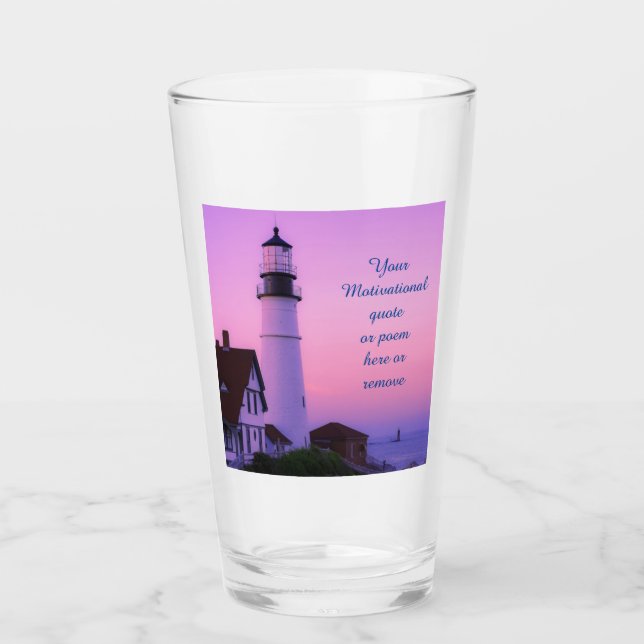 Lighthouse Pink Sky Glass (Front)