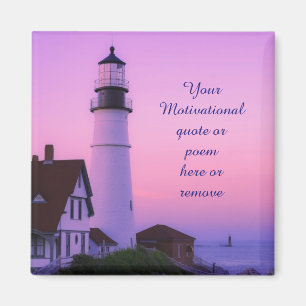 Lighthouse Pink Sky Magnet