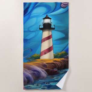 Lighthouse Point  Beach Towel