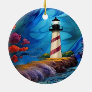 Lighthouse Point Ceramic Ornament