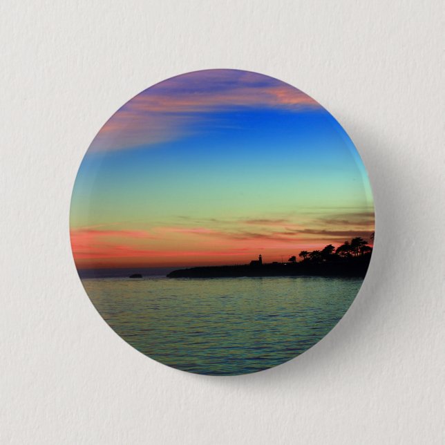 Lighthouse Point, Santa Cruz, CA 6 Cm Round Badge (Front)