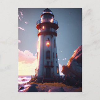 Lighthouse, Postcard for Postcrossing