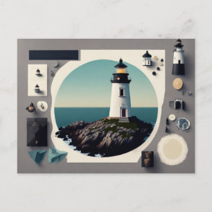 Lighthouse, Postcard for Postcrossing