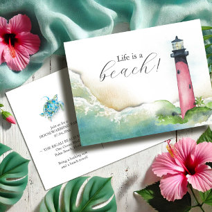 Lighthouse Postcards Housewarming Party Invites