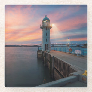 Lighthouse Raffles Marina, Singapore Glass Coaster