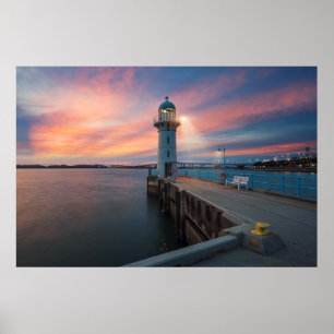 Lighthouse Raffles Marina, Singapore Poster